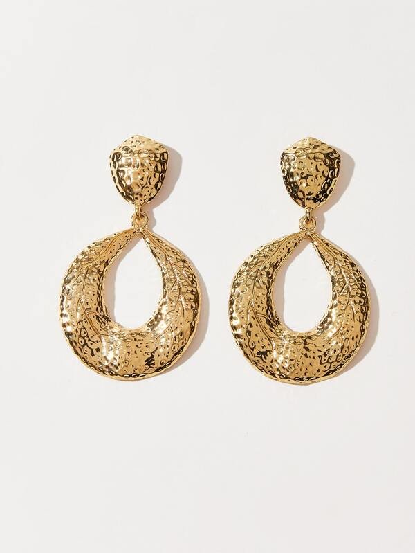 SHEIN BIZwear Hollow Out Water Drop Earrings