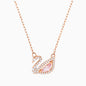Pink Zirconia Dazzling Swan Necklace